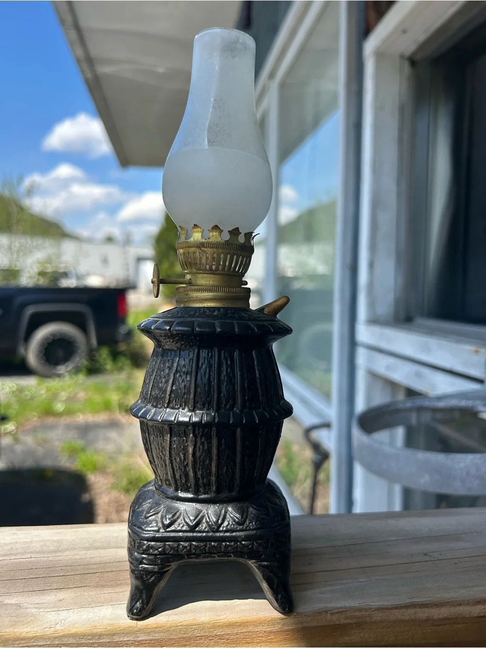 Vintage stove oil lamp